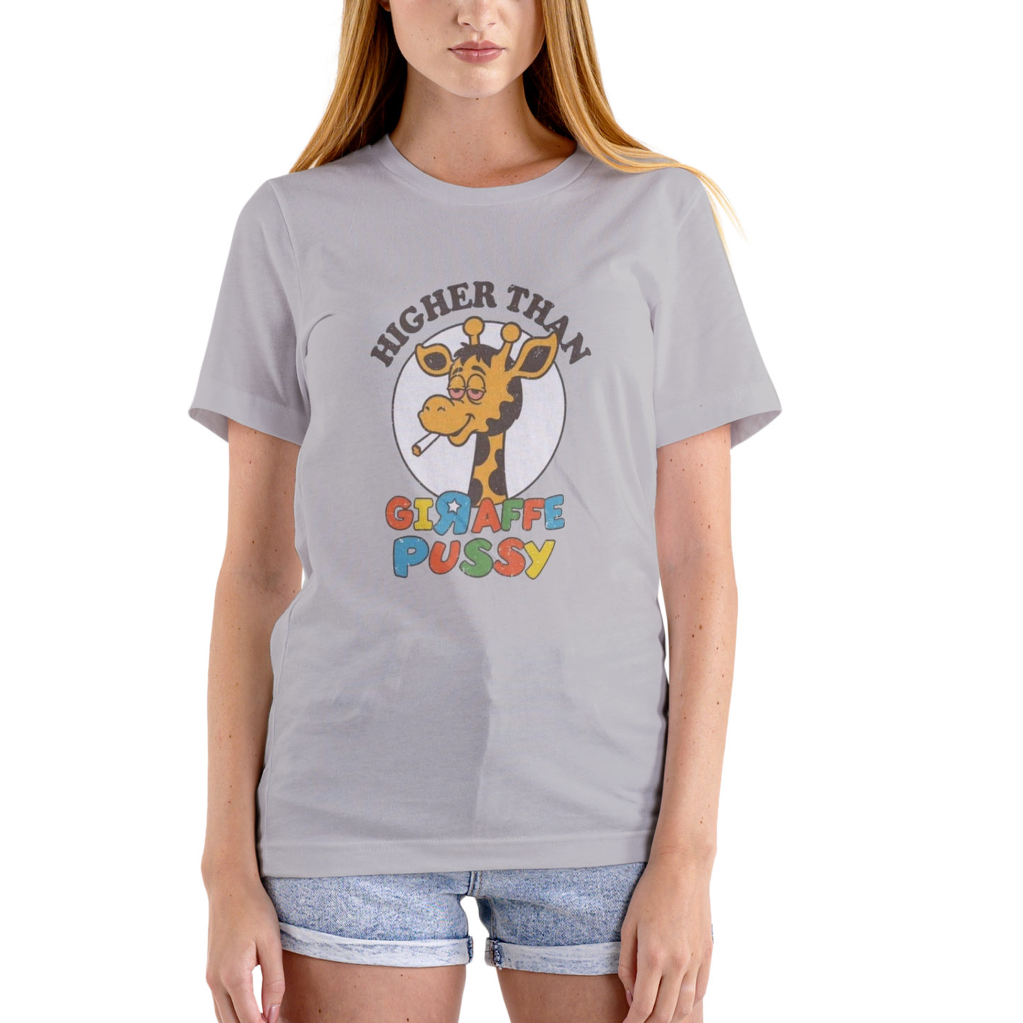 Higher Than a Giraffe – Funny Graphic T-Shirt | Unisex Cotton Tee