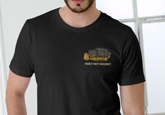 HEEMEYER BUILT NOT BOUGHT, T-SHIRT, UNISEX, COTTON