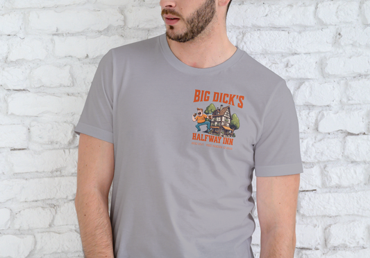 BIG DICK'S HALFWAY INN, T-SHIRT, UNISEX, COTTON