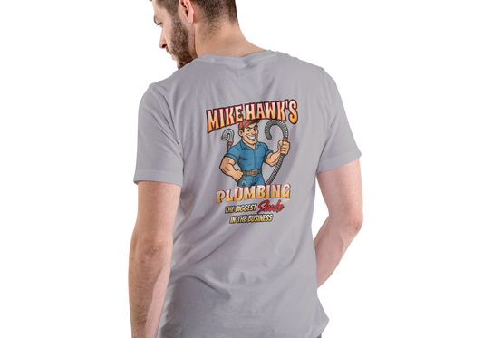 MIKE HAWK'S PLUMBING, T-SHIRT, UNISEX, COTTON