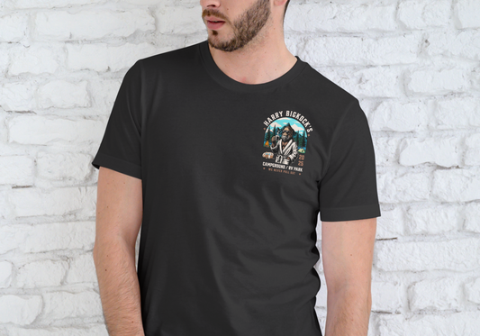 HARRY'S CAMPGROUNG AND RV PARK, T-SHIRT, UNISEX, COTTON