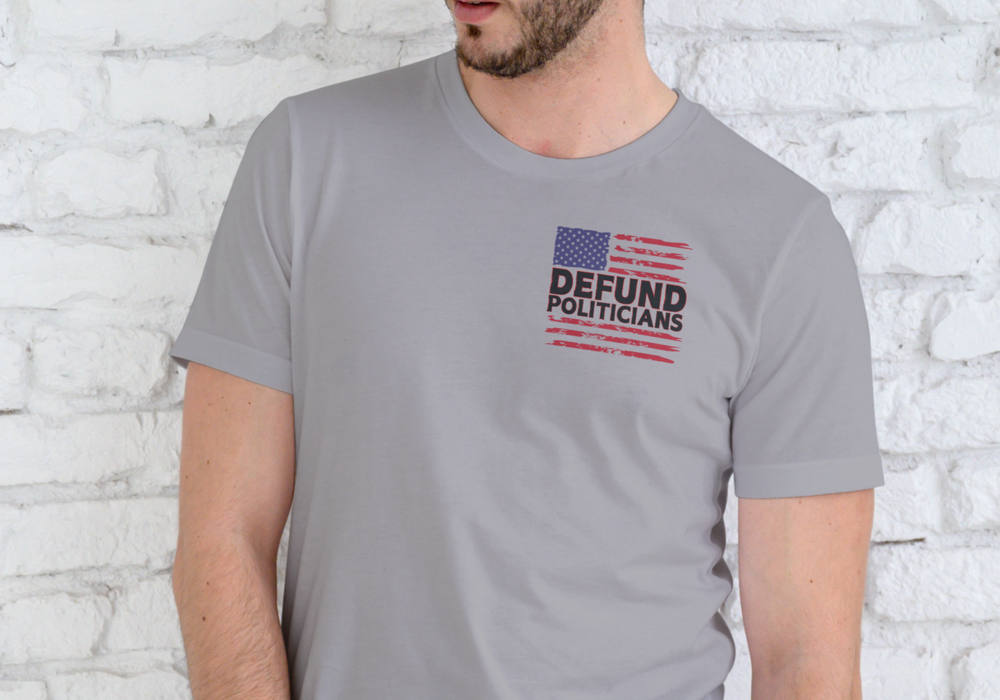 DEFUND POLITICIANS, T-SHIRT, UNISEX, COTTON
