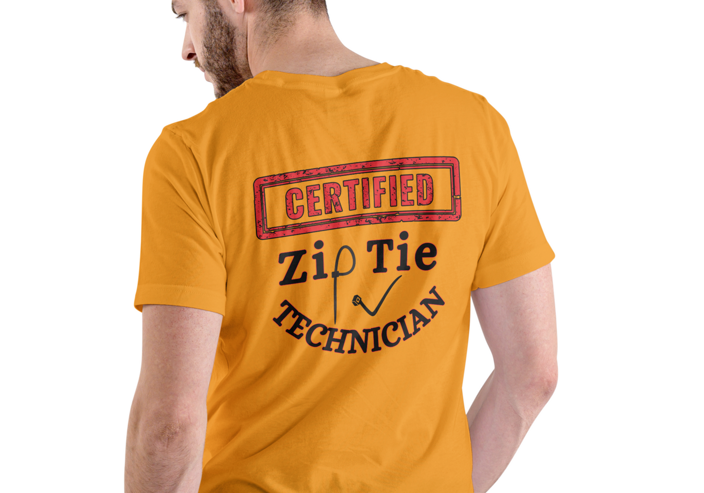 CERTIFIED ZIP TIE TECHNICIAN, T-SHIRT, UNISEX, COTTON