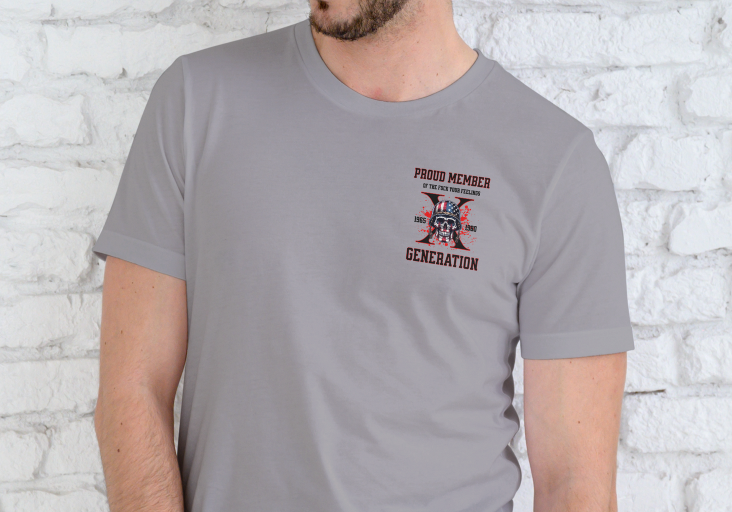 GENERATION X, PROUD MEMBER, T-SHIRT, UNISEX, COTTON