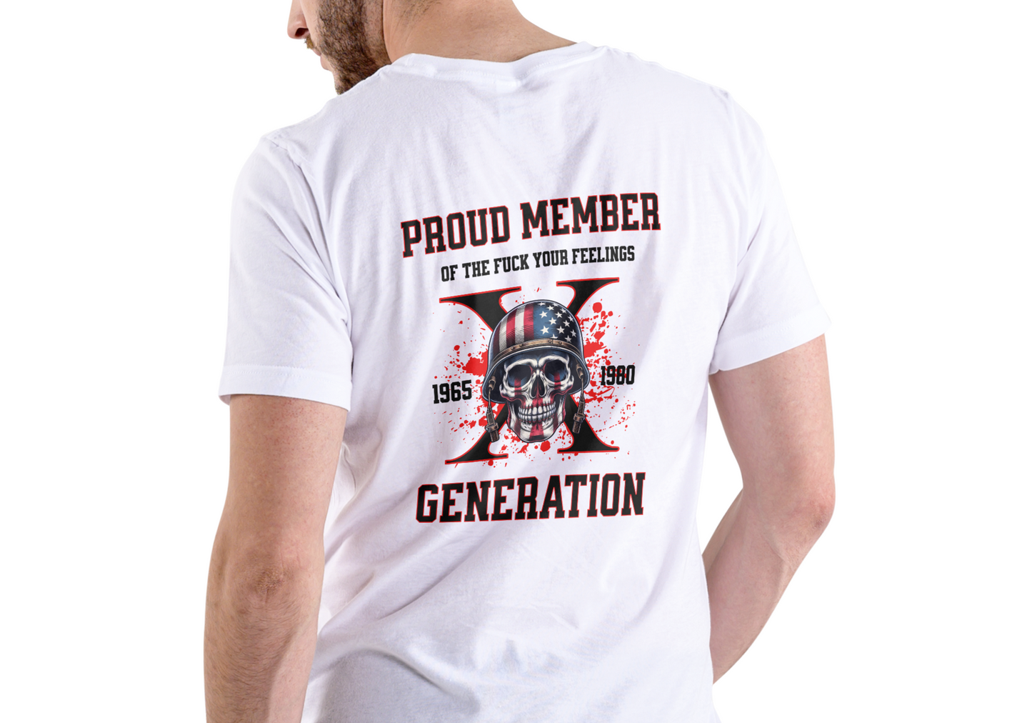 GENERATION X, PROUD MEMBER, T-SHIRT, UNISEX, COTTON