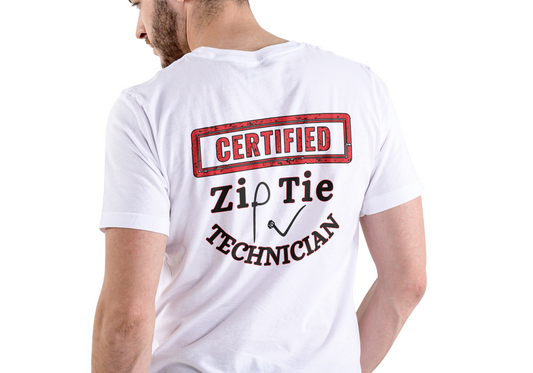 CERTIFIED ZIP TIE TECHNICIAN, T-SHIRT, UNISEX, COTTON