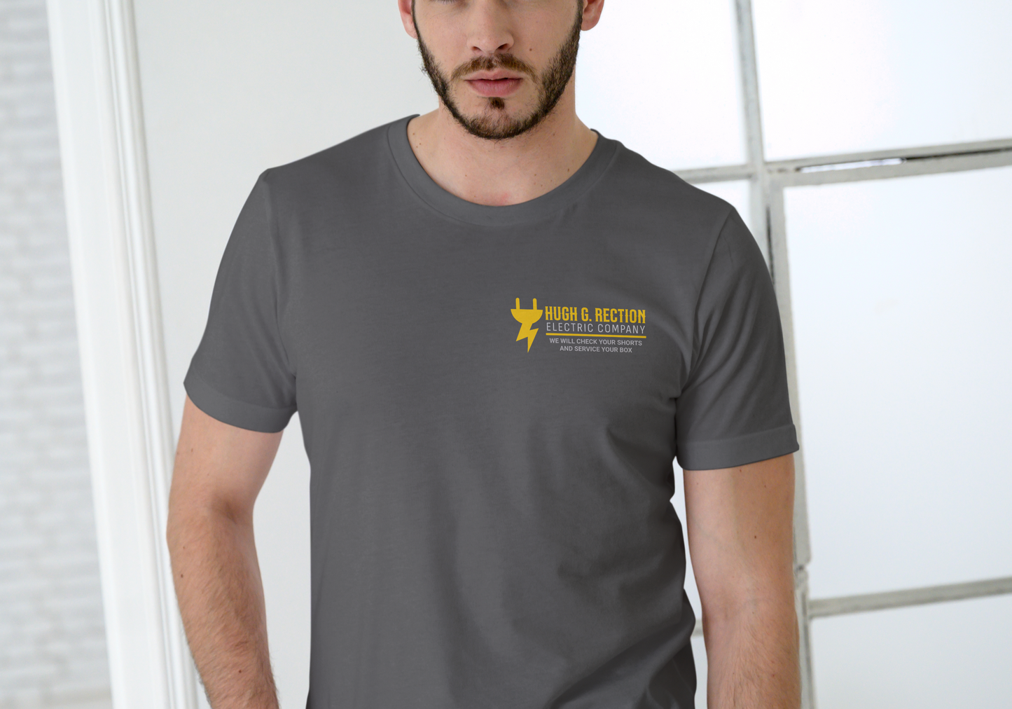 Hugh G. Rection Electric Company, T-SHIRT, UNISEX, COTTON