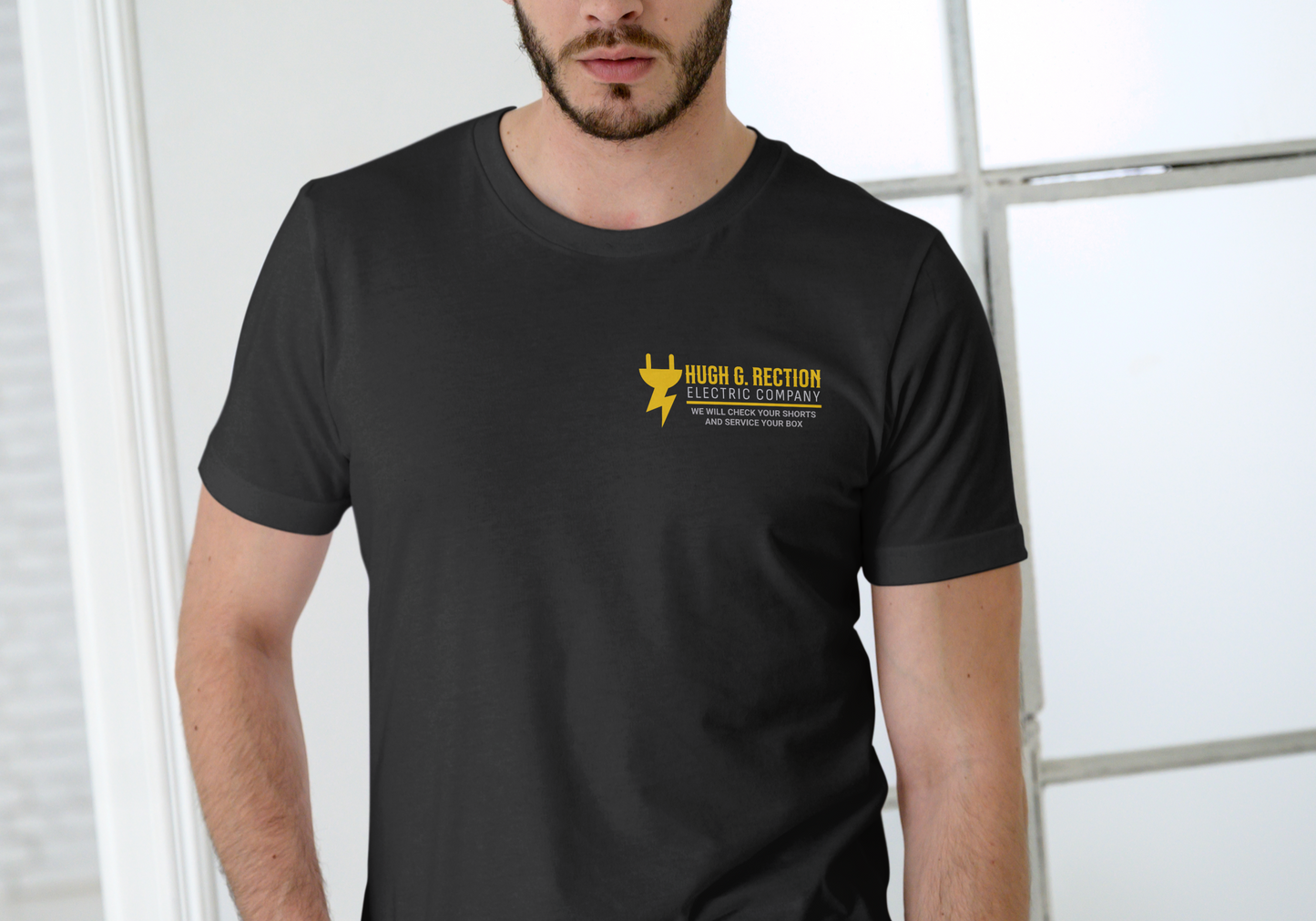 Hugh G. Rection Electric Company, T-SHIRT, UNISEX, COTTON
