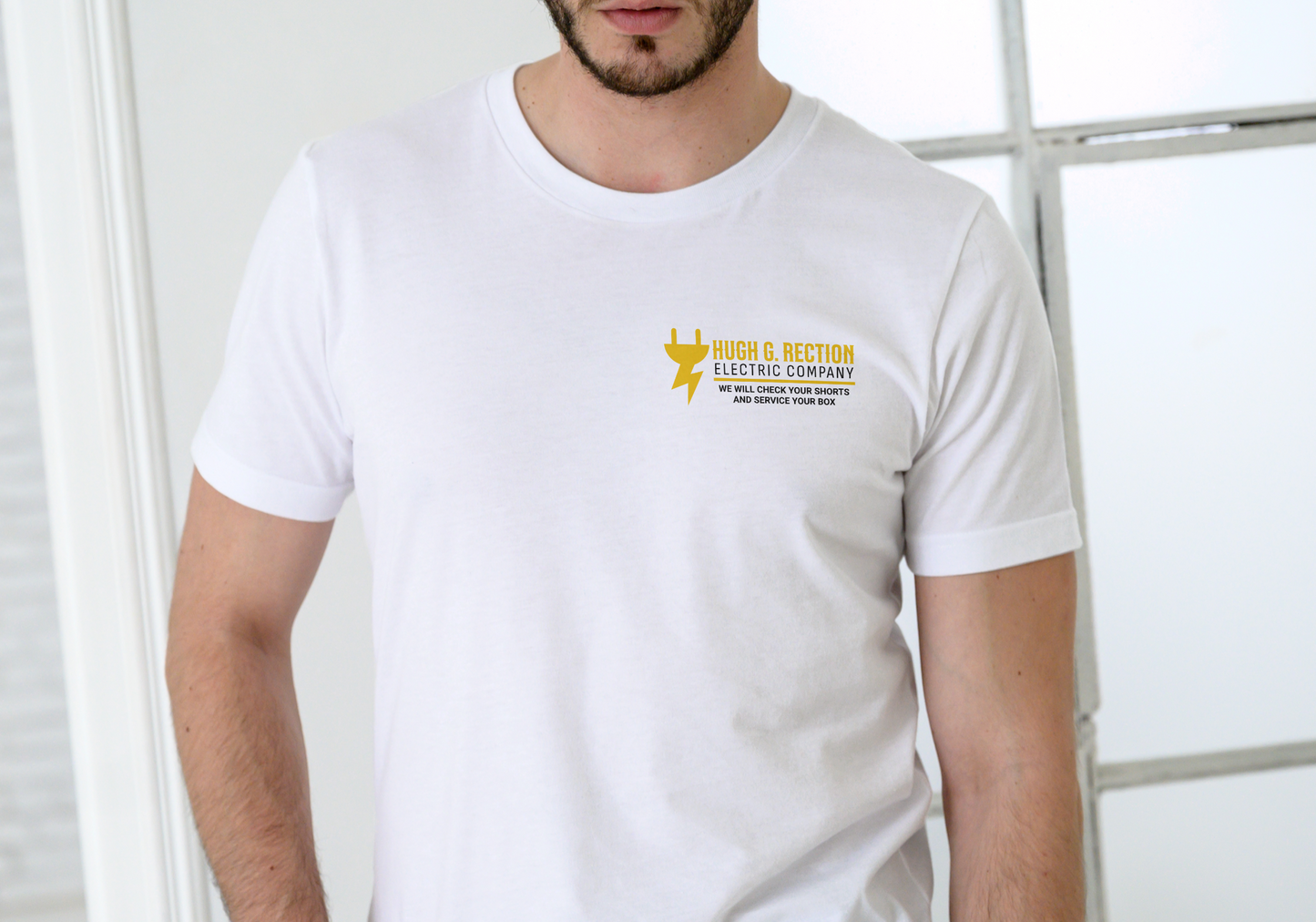 Hugh G. Rection Electric Company, T-SHIRT, UNISEX, COTTON