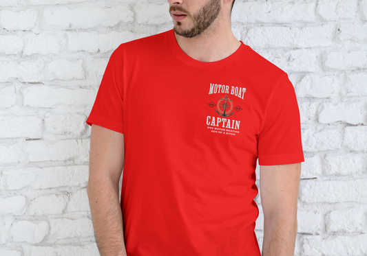 MOTOR BOAT CAPTAIN, T-SHIRT, UNISEX, COTTON