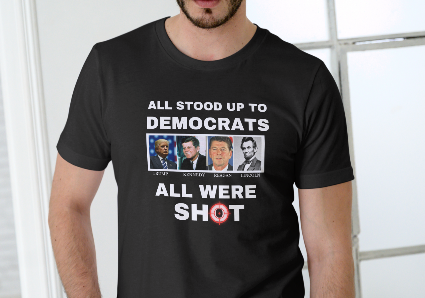 ALL STOOD UP TO DEMOCRATS, T-SHIRT, UNISEX, COTTON