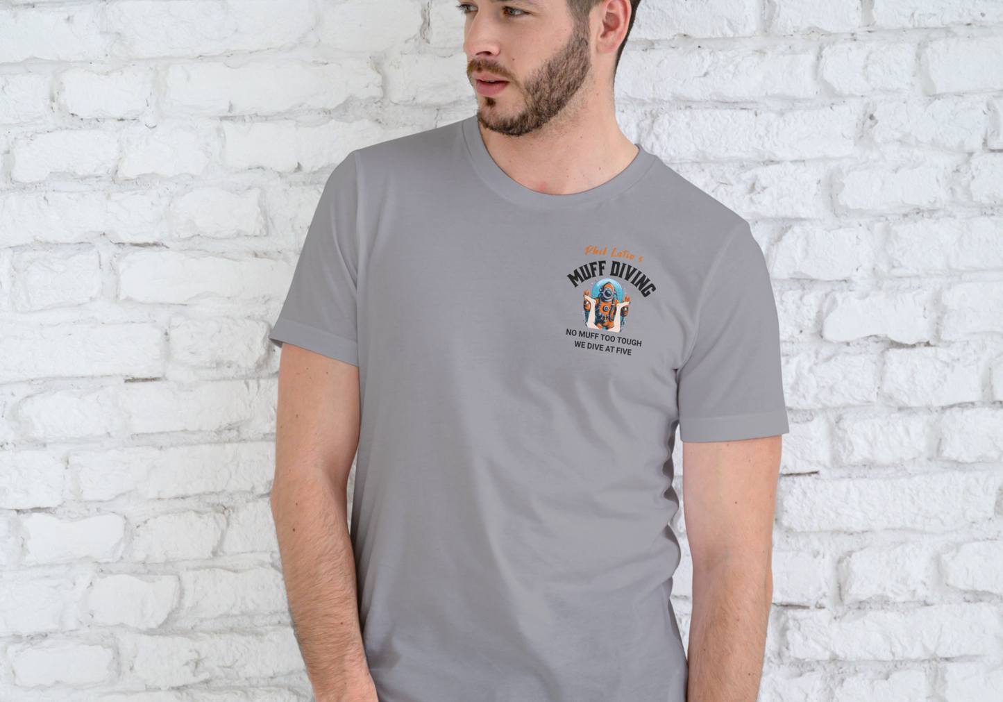 PHIL LATIO'S MUFF DIVING, T-SHIRT, UNISEX, COTTON