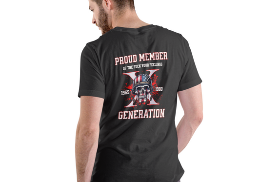 GENERATION X, PROUD MEMBER, T-SHIRT, UNISEX, COTTON
