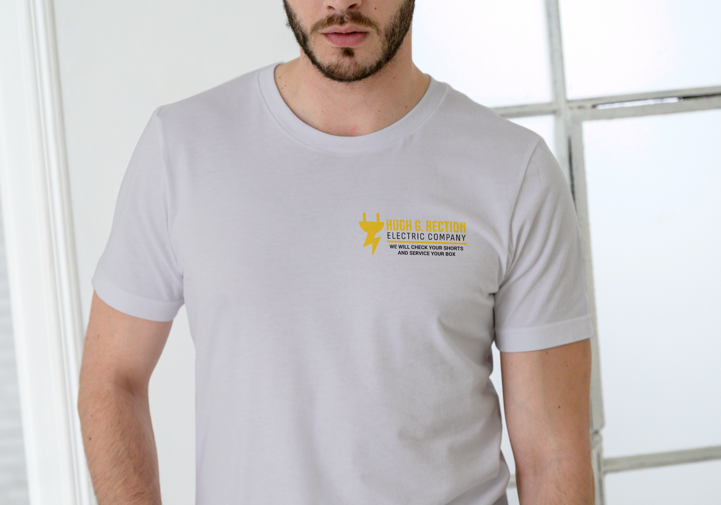 Hugh G. Rection Electric Company, T-SHIRT, UNISEX, COTTON