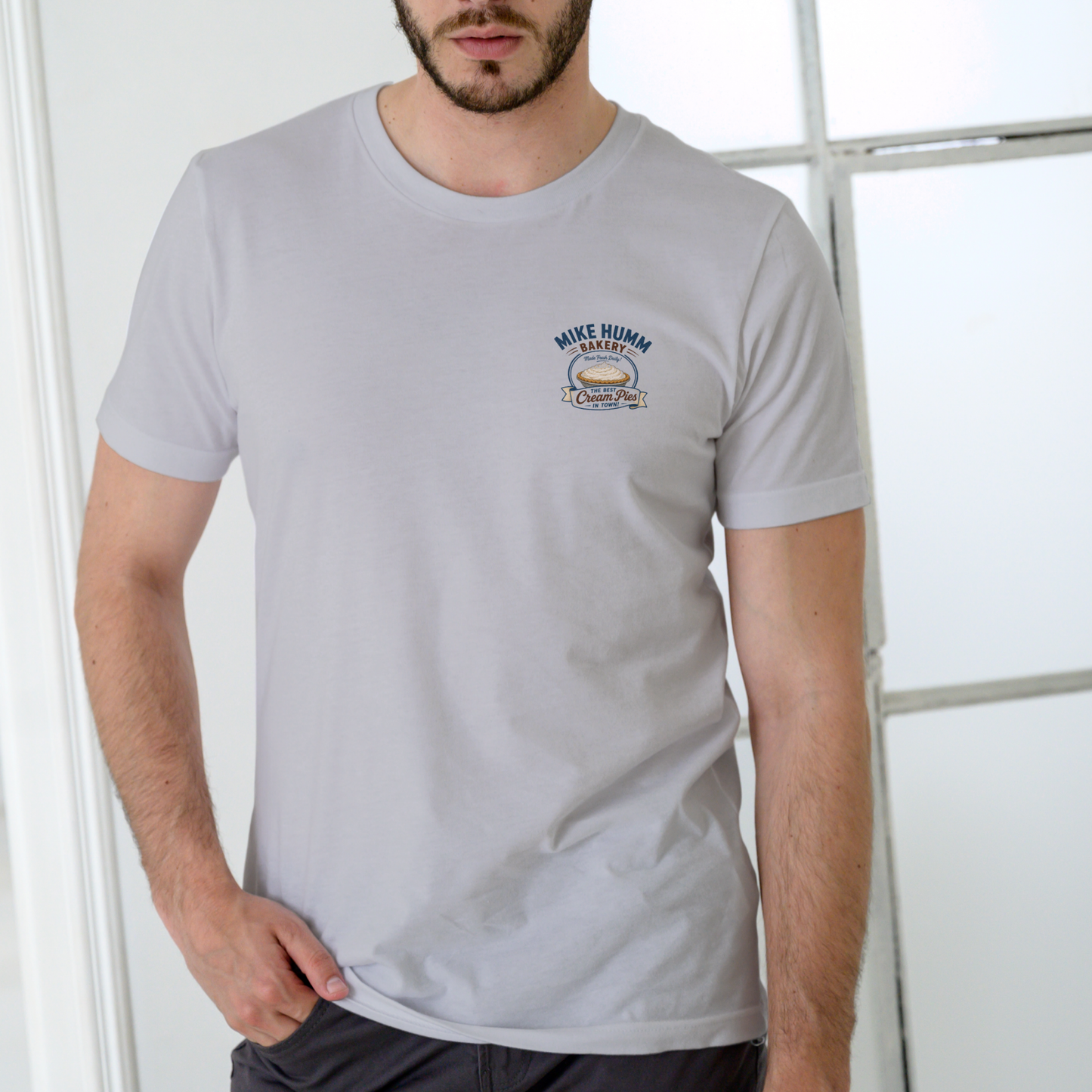 Mike Humm Bakery – The Best Cream Pies in Town Funny T-Shirt | Unisex Cotton Tee