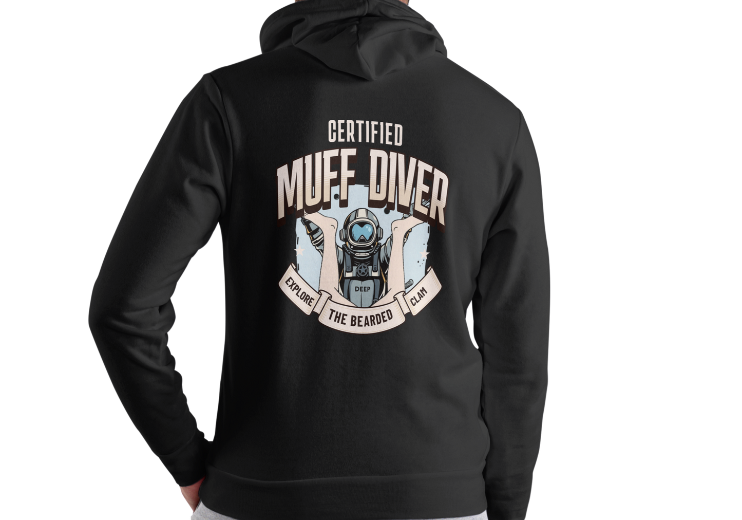 Hoodie, CERTIFIED MUFF DIVER, HOODIE, UNISEX, COTTON