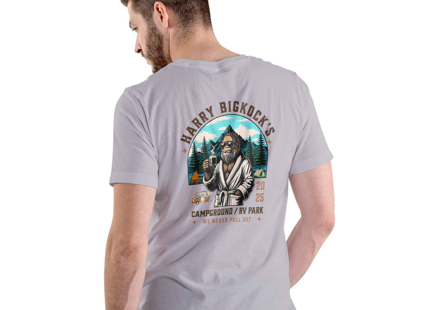 HARRY'S CAMPGROUNG AND RV PARK, T-SHIRT, UNISEX, COTTON