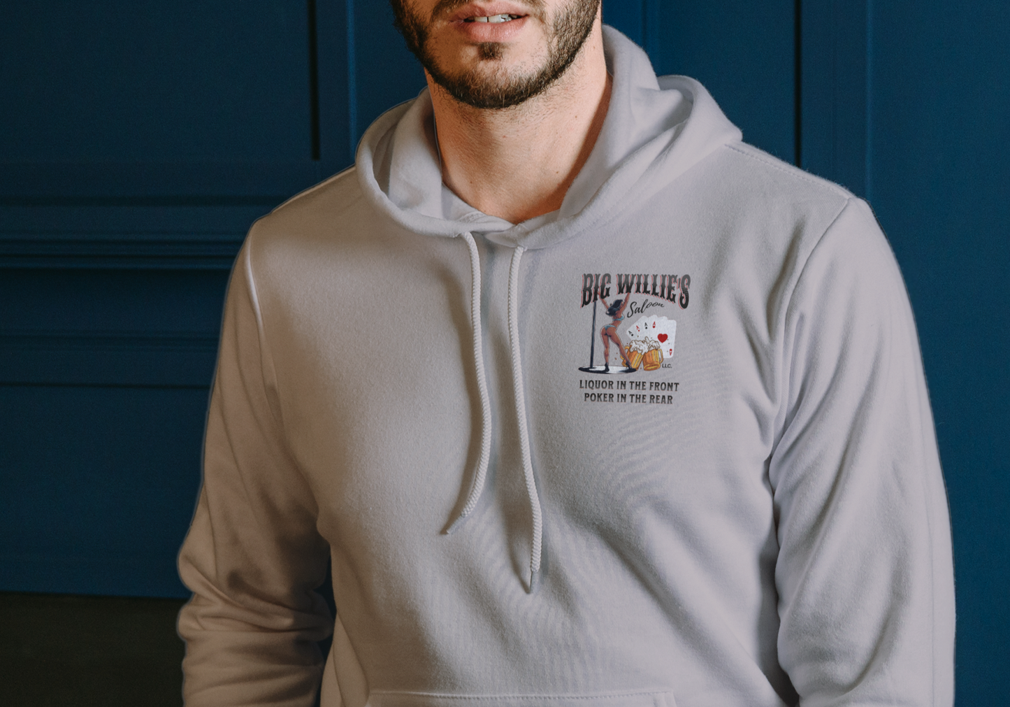 Hoodie, BIG WILLIE'S SALOON HOODIE, UNISEX, COTTON
