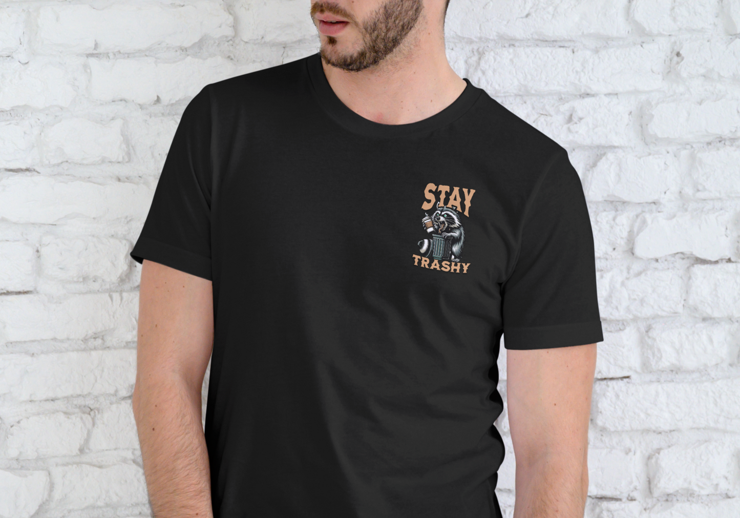 STAY TRASHY, T-SHIRT, UNISEX, COTTON