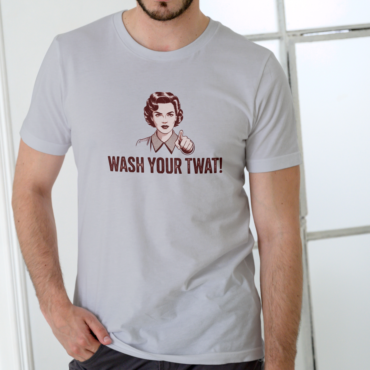 WASH YOUR TWAT, Funny T Shirt, Unisex Cotton