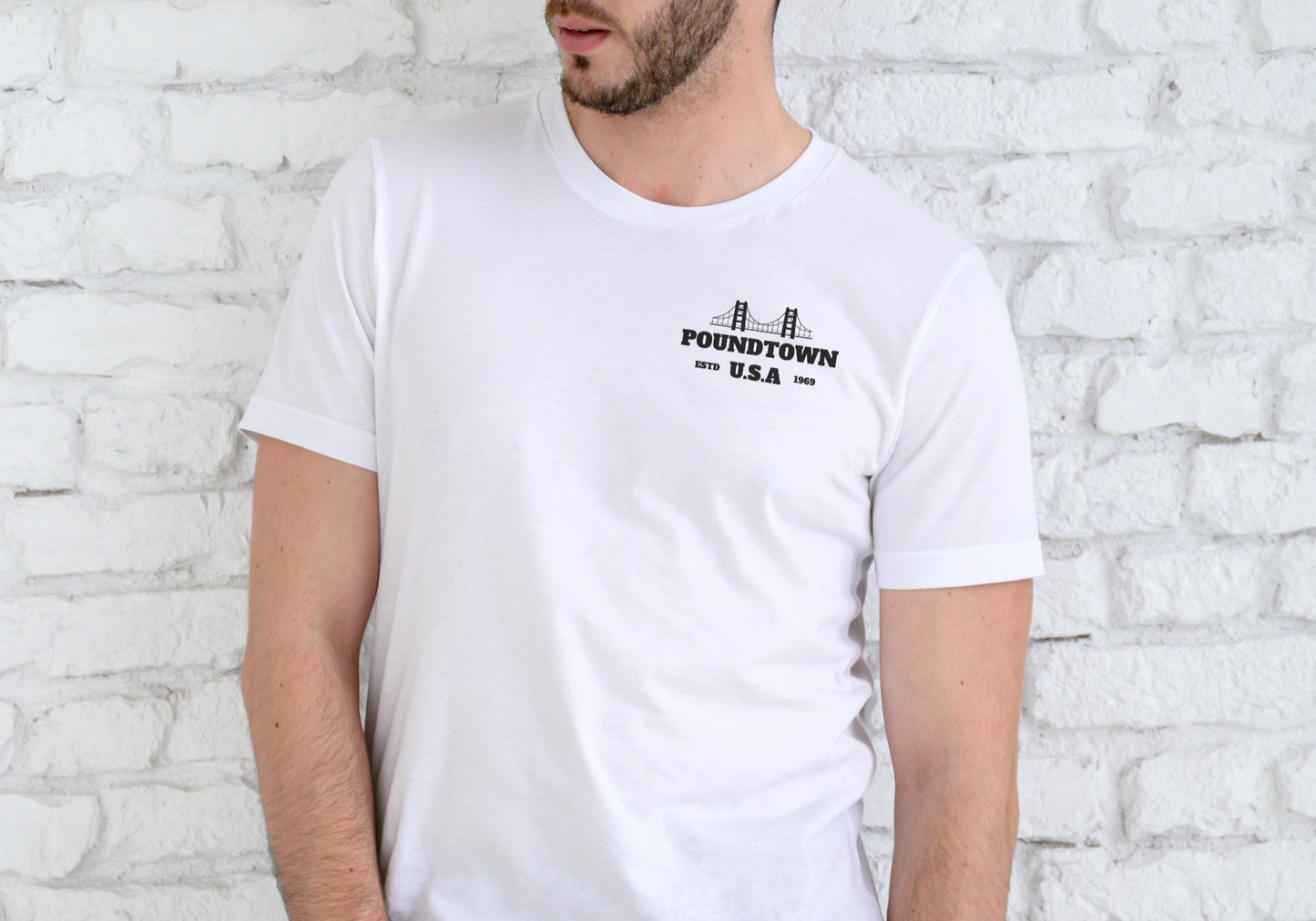 POUNDTOWN USA, HOME OF YOUR MOM, T-SHIRT, UNISEX, COTTON