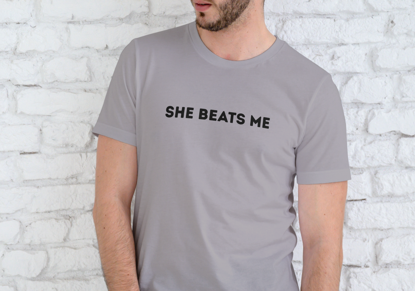 SHE BEATS ME, T-SHIRT, UNISEX, COTTON