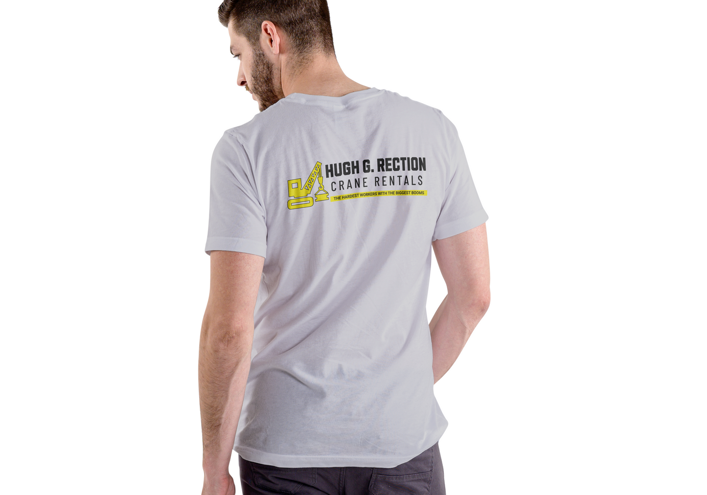 Hugh G. Rection Crane Rentals, T-SHIRT, UNISEX, COTTON