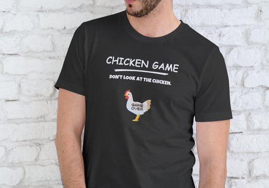 CHICKEN GAME, T-SHIRT, UNISEX, COTTON