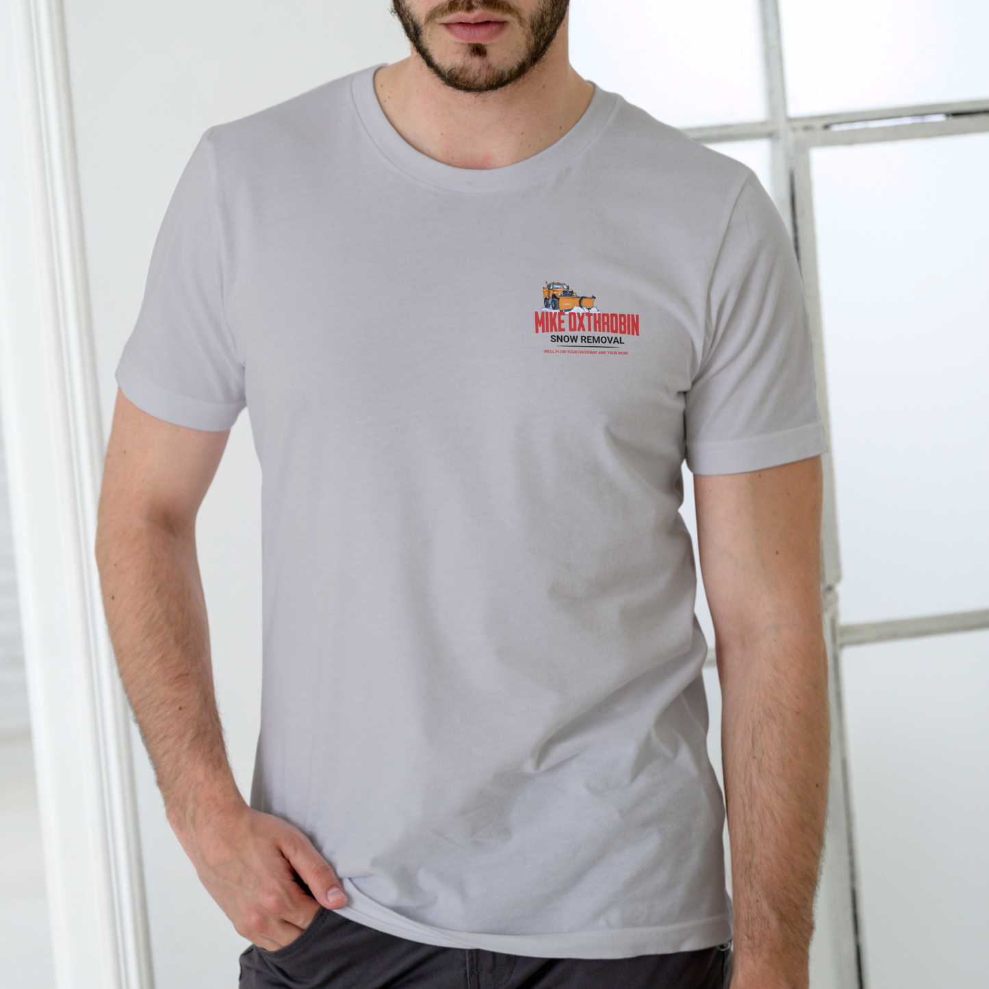 MIKE OXTHROBIN SNOW REMOVAL Funny name T Shirt Unisex Cotton