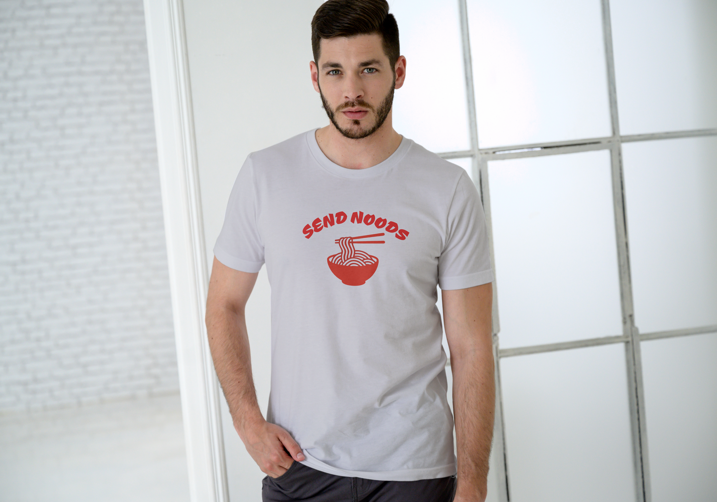 Send Noods, T-SHIRT, UNISEX, COTTON