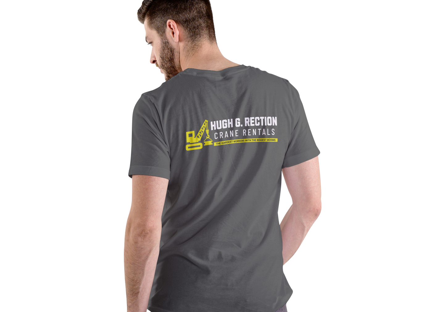 Hugh G. Rection Crane Rentals, T-SHIRT, UNISEX, COTTON