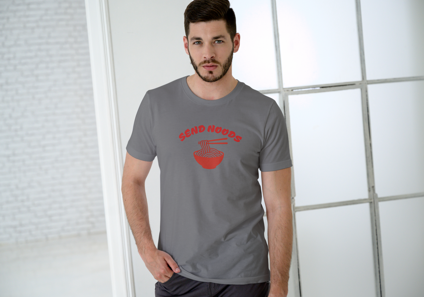 Send Noods, T-SHIRT, UNISEX, COTTON