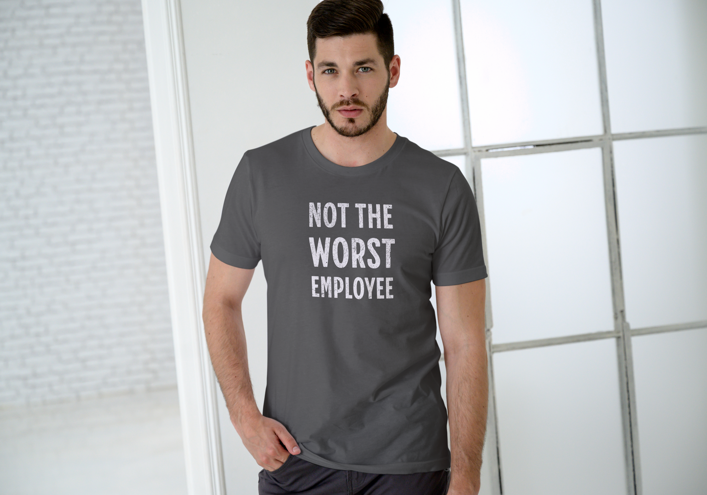 Not the worst employee, T-SHIRT, UNISEX, COTTON
