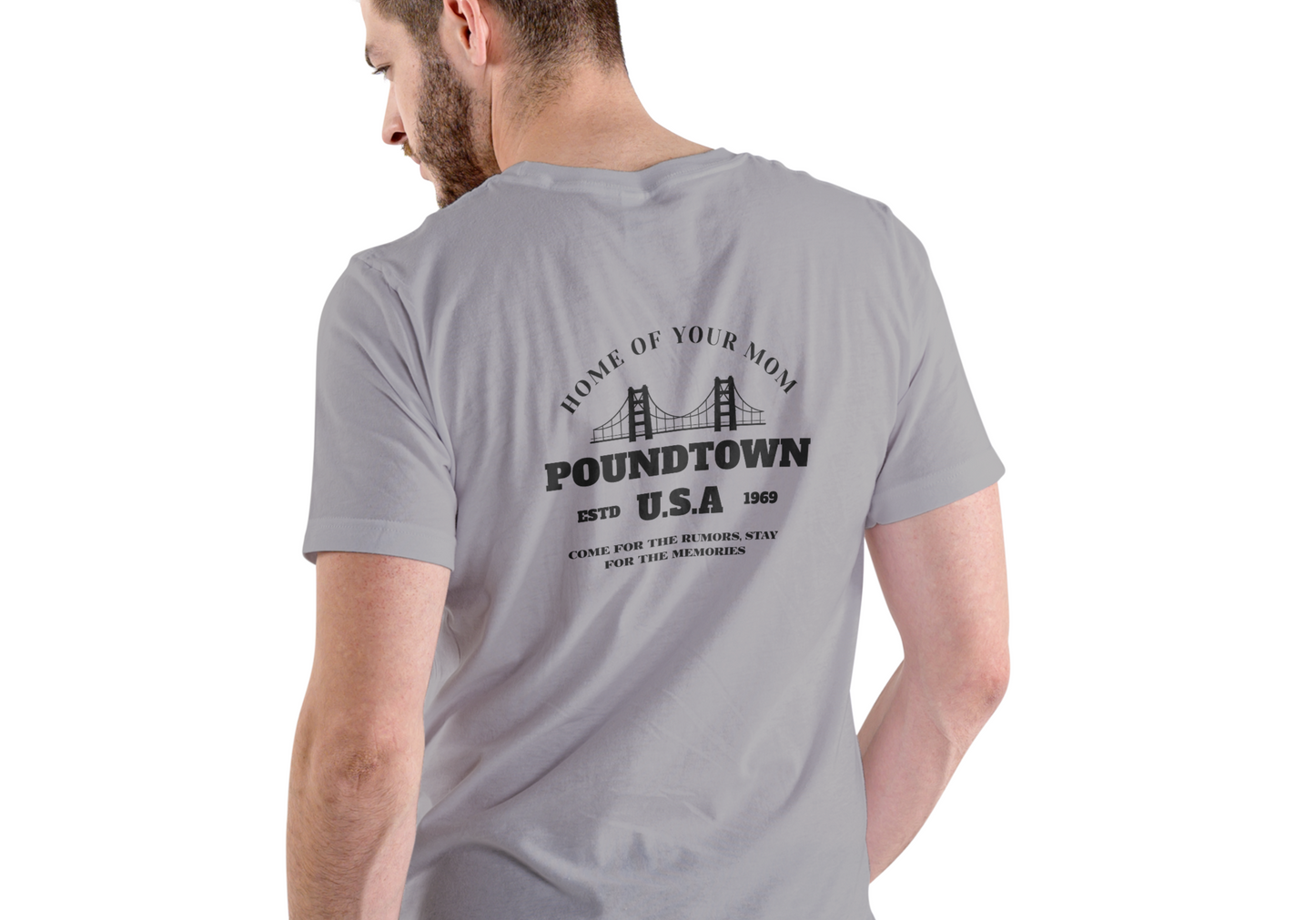 POUNDTOWN USA, HOME OF YOUR MOM, T-SHIRT, UNISEX, COTTON