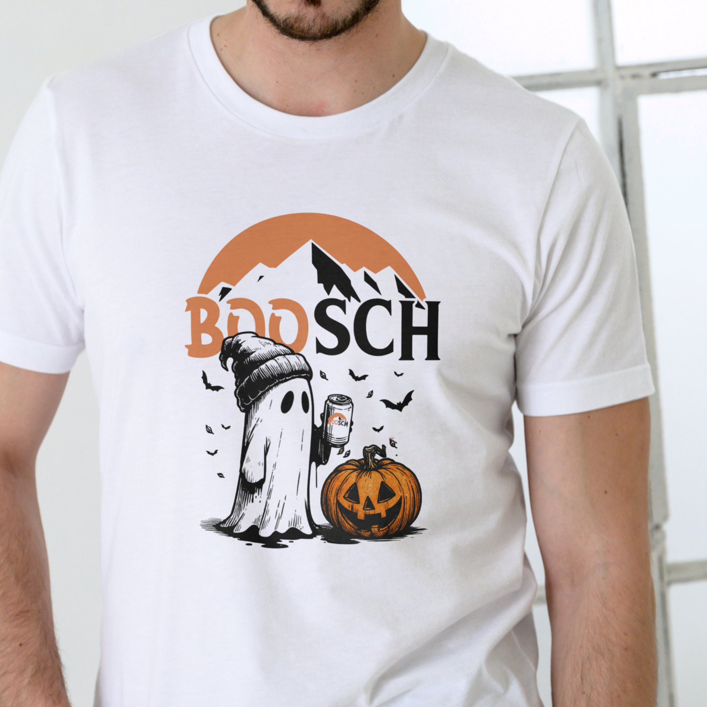 BOO LIGHT HALLOWEEN T Shirt, Unisex Cotton