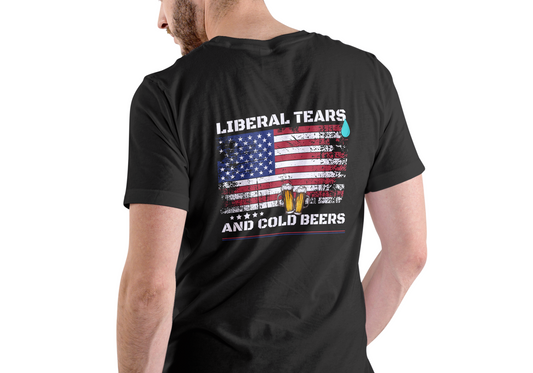 LIBERAL TEARS AND COLD BEERS, T-SHIRT, UNISEX, COTTON
