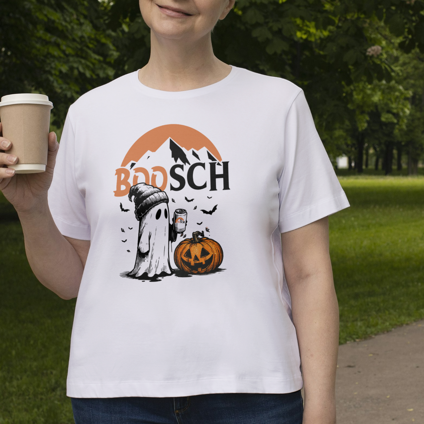 BOO LIGHT HALLOWEEN T Shirt, Unisex Cotton