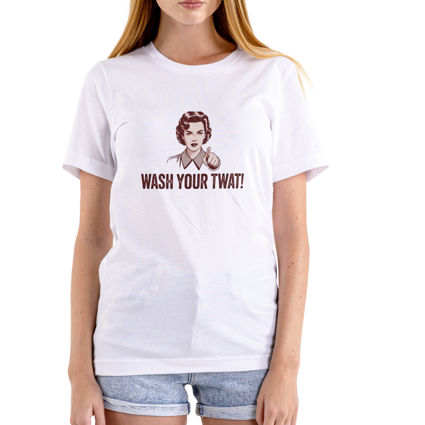 WASH YOUR TWAT, Funny T Shirt, Unisex Cotton