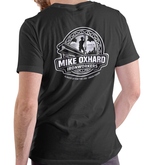MIKE OXHARD IRONWORKERS Funny T Shirt, Unisex Cotton