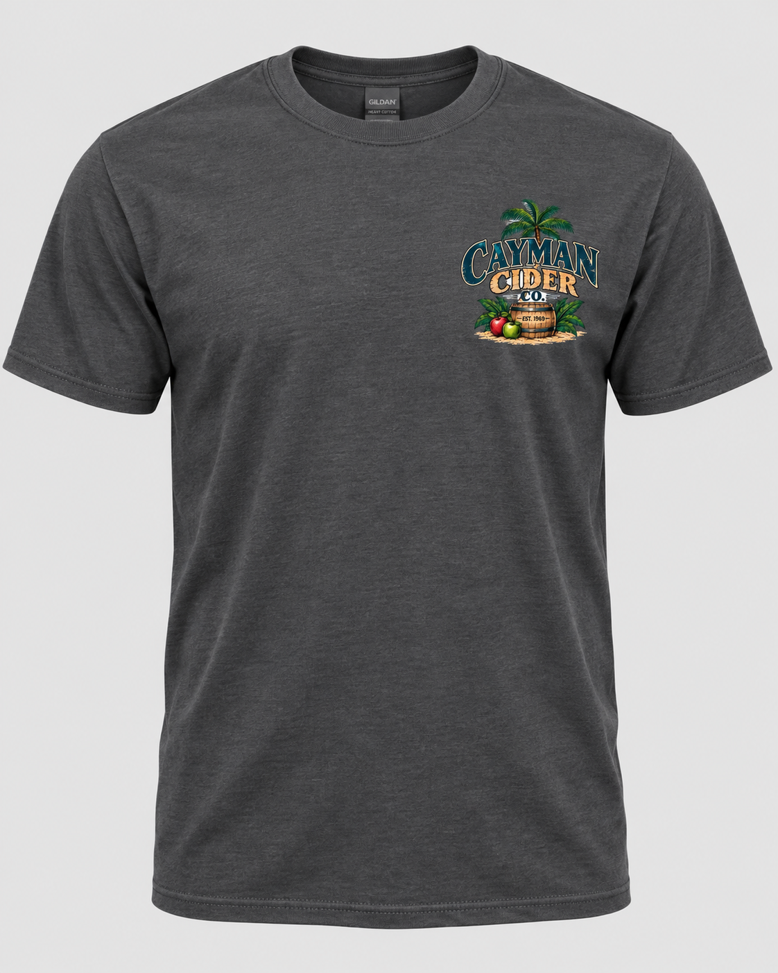 Cayman Cider Co. Funny Tropical T-Shirt – Hard. Wet. Goes Down Easy