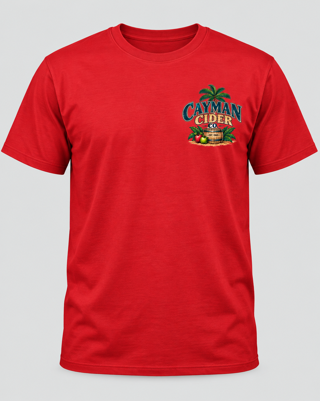 Cayman Cider Co. Funny Tropical T-Shirt – Hard. Wet. Goes Down Easy