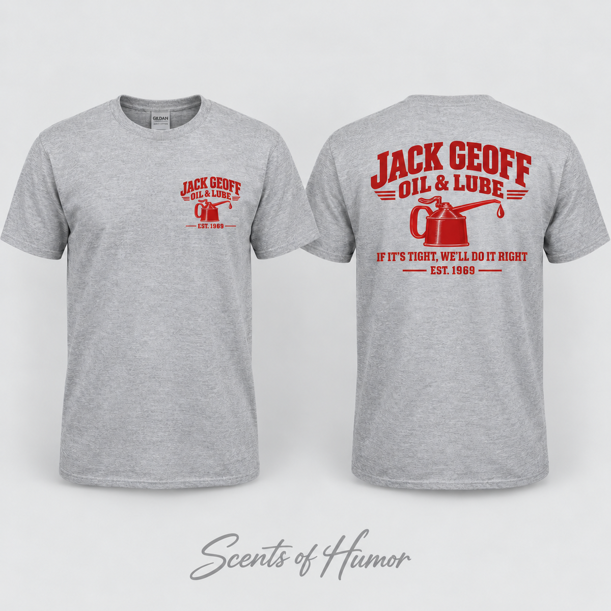 Jack Geoff Oil and Lube Funny T Shirt, Unisex Cotton