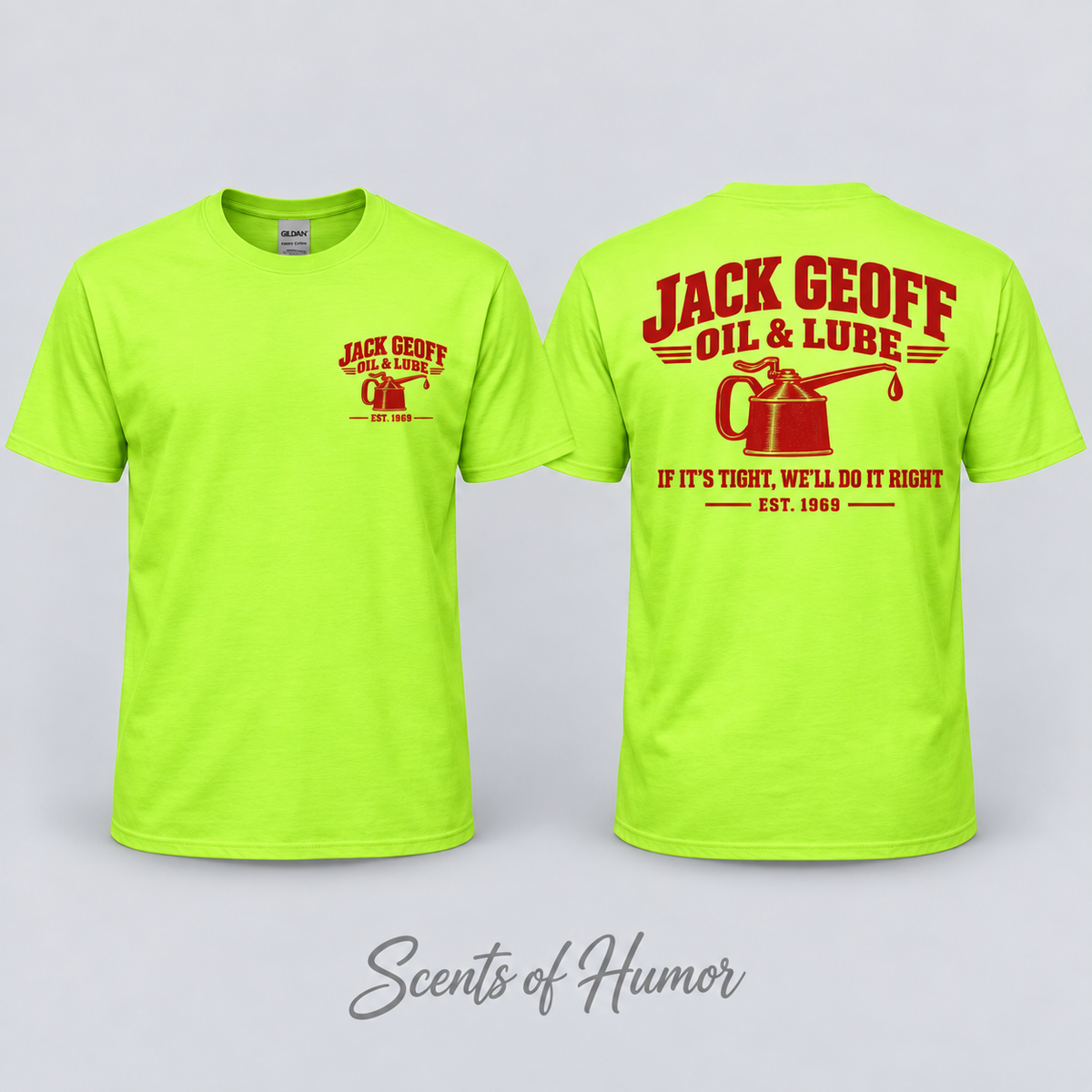 Jack Geoff Oil and Lube Funny T Shirt, Unisex Cotton