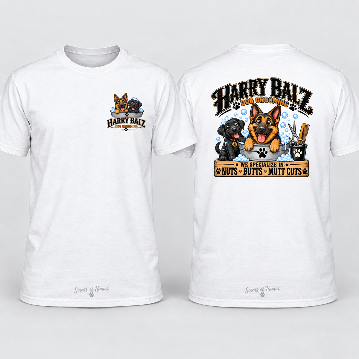 HARRY BALZ DOG GROOMING Funny T Shirt, Unisex Cotton