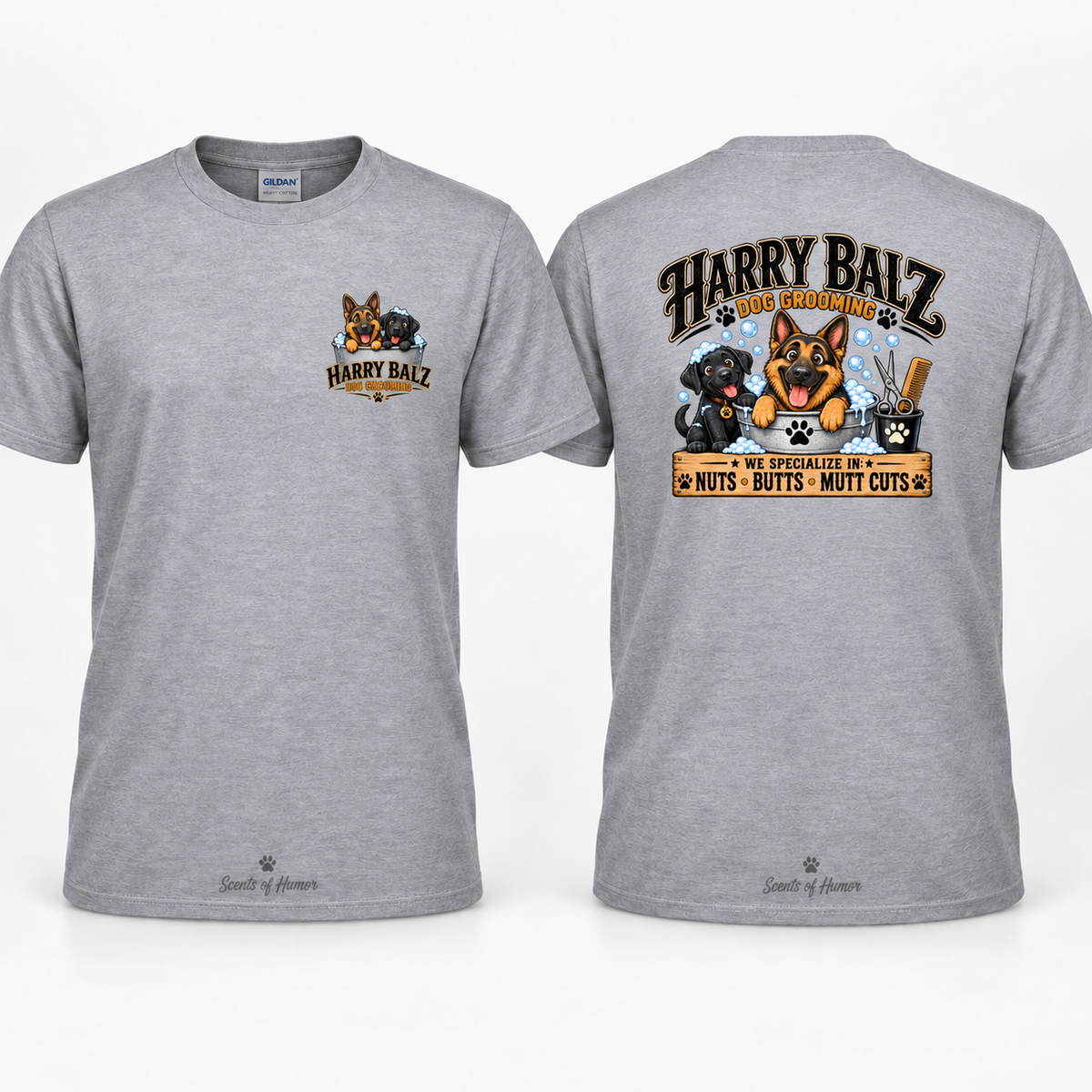 HARRY BALZ DOG GROOMING Funny T Shirt, Unisex Cotton