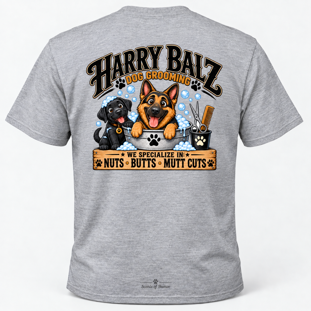 HARRY BALZ DOG GROOMING Funny T Shirt, Unisex Cotton