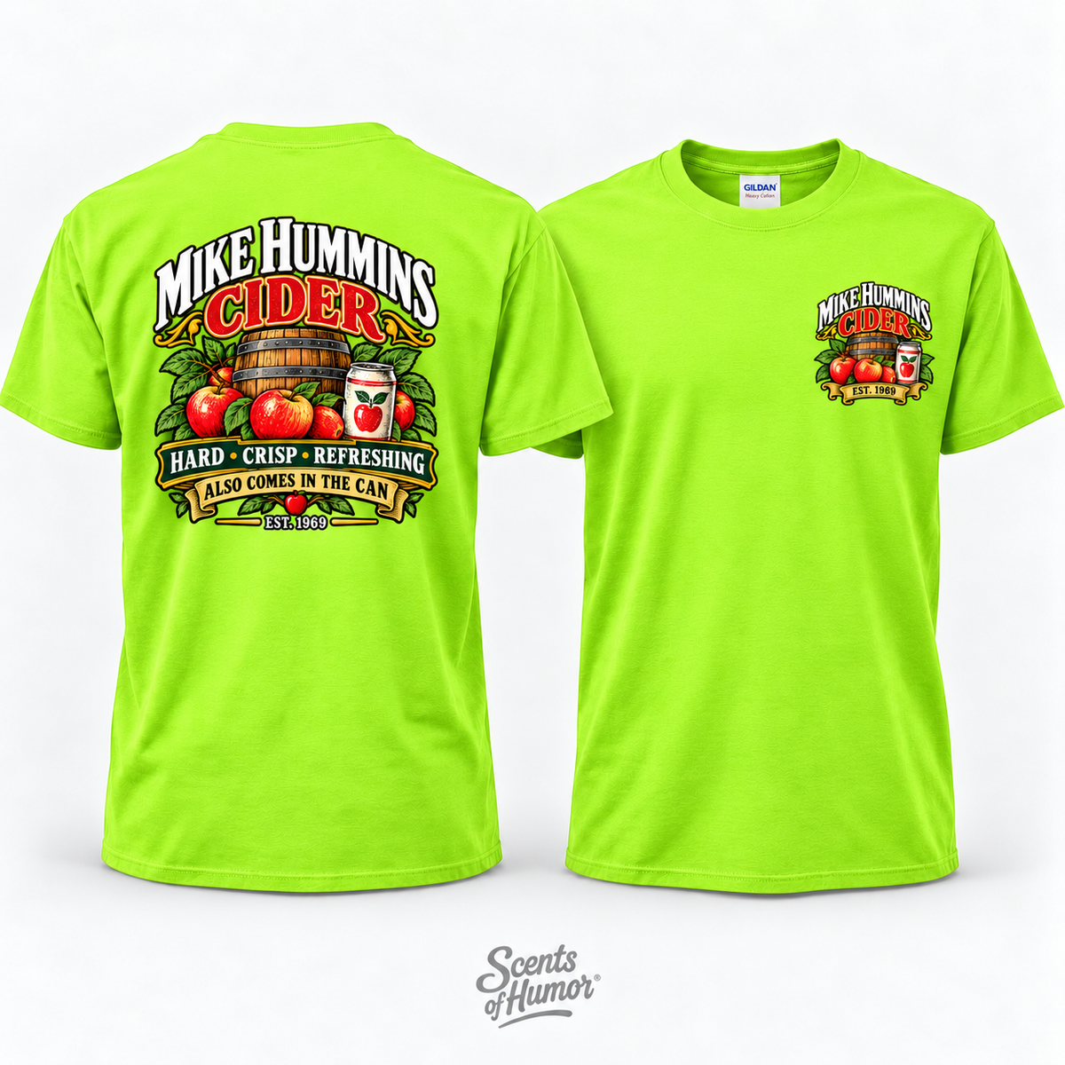 Mike Hummins Cider Comes in Cans funny T shirt, Unisex Cotton