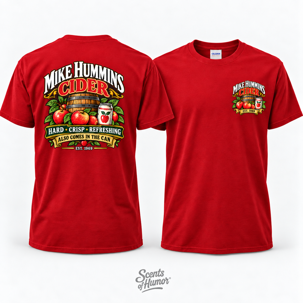 Mike Hummins Cider Comes in Cans funny T shirt, Unisex Cotton