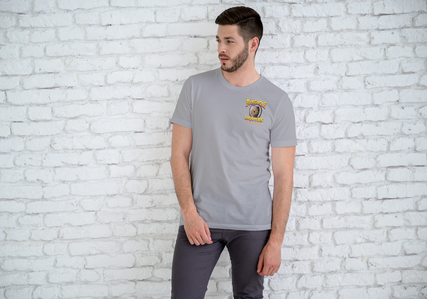 BUNGHOLE LIQUORS OPEN 24 HOURS, T-SHIRT, UNISEX, COTTON
