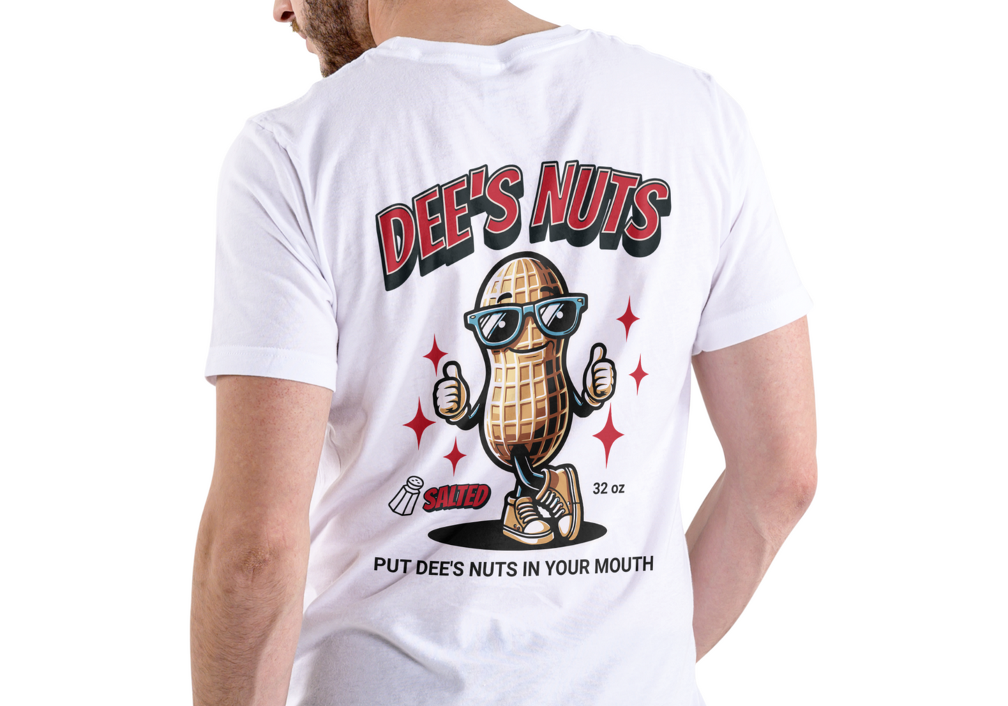 DEE'S NUTS, SALTED, T-SHIRT, UNISEX, COTTON